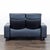 Animal Skin Stressless Arion Black Leather Loveseat With Adjustable Headrests For Sale - Image 7 of 10