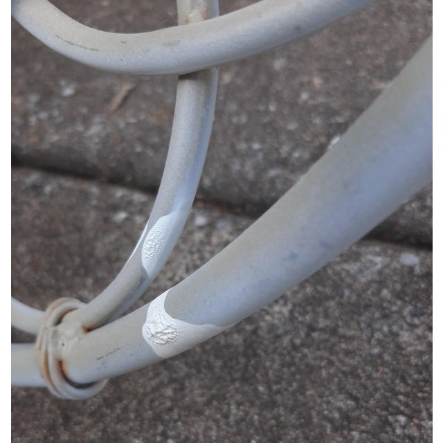 Elkins Style Metal Loop Chair Mid Century Garden For Sale - Image 11 of 12