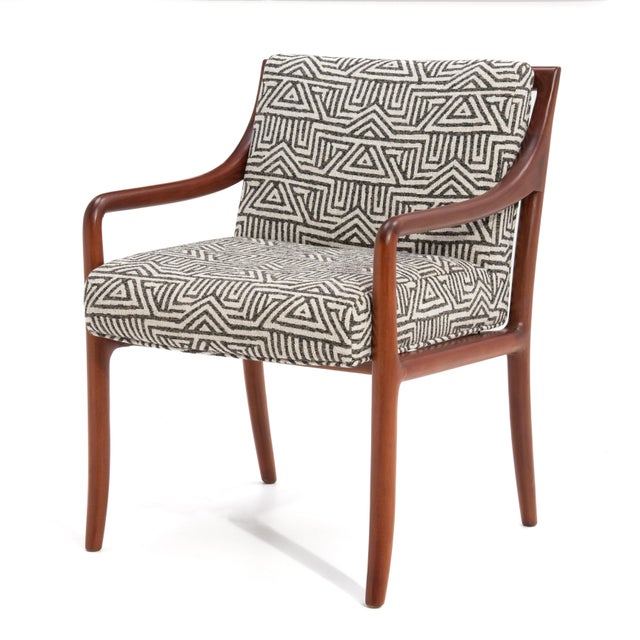 Edward Wormley Dunbar Mahogany Armchair Mid Century Restored For Sale In Philadelphia - Image 6 of 12