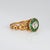 Victorian Antique Mid Victorian Ring Diamond Emerald 18k Yellow Gold Sz 6.75 Jewelry For Sale - Image 3 of 6