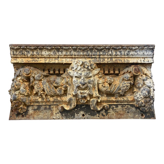 Antique Iron French Architectural Frieze From Historic Vanderbilt Hotel in New York For Sale