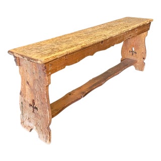 Mid-Century Wooden Bench, 1960s For Sale