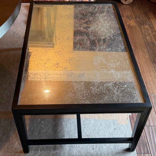 Noir Antiqued Mirrored Coffee Table For Sale - Image 9 of 9