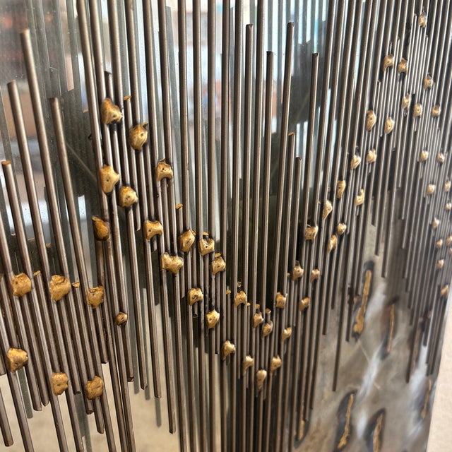 Silver Mid 20th Century Brutalist Wall Mirror For Sale - Image 8 of 9