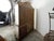 Cream 19th Century Large Rococo Style Painted Wood Dutch Cabinet with Glass Doors and Bombé Chest For Sale - Image 8 of 11