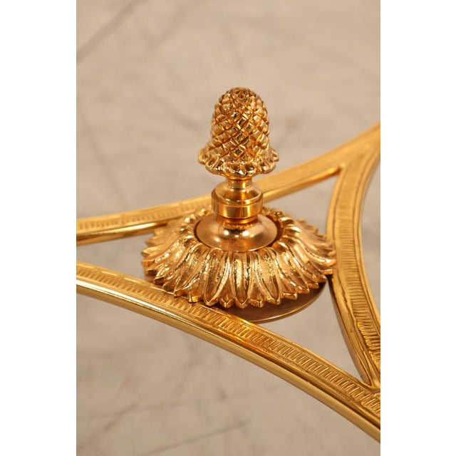 Mid 20th Century Neoclassical Style Pair of Marble Top Gueridon Side Tables For Sale - Image 14 of 18