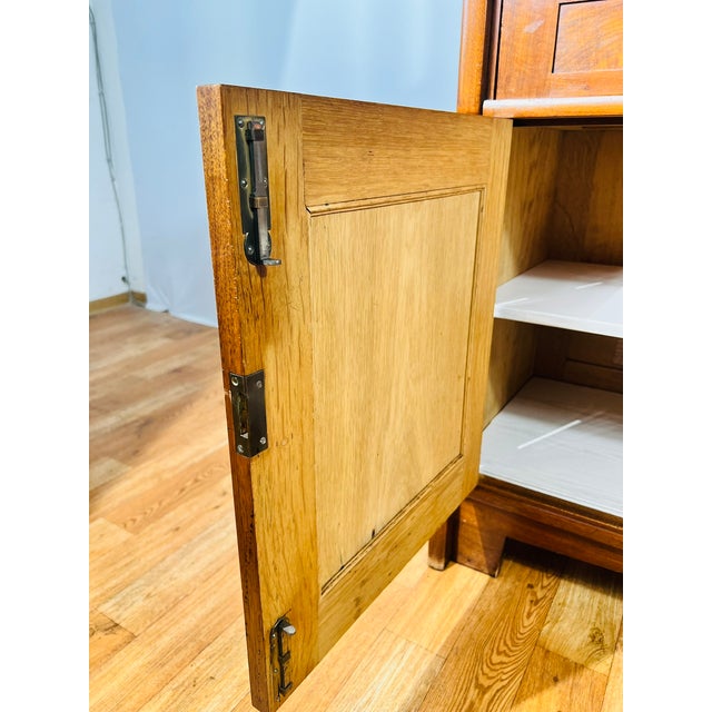 Wood Antique German Art Nouveau Credenza with Mirror from Nic. Eckel Kaiserslautern, Germany, 1890s For Sale - Image 7 of 18