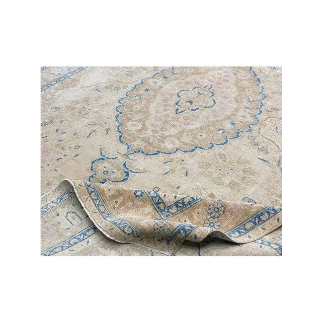 Traditional Vintage Old Persian Tabriz Area Rug 8x12 For Sale - Image 3 of 9