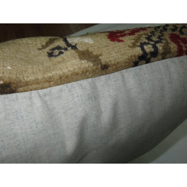 Large Square Pillow made from a mid-20th-century Turkish Konya rug