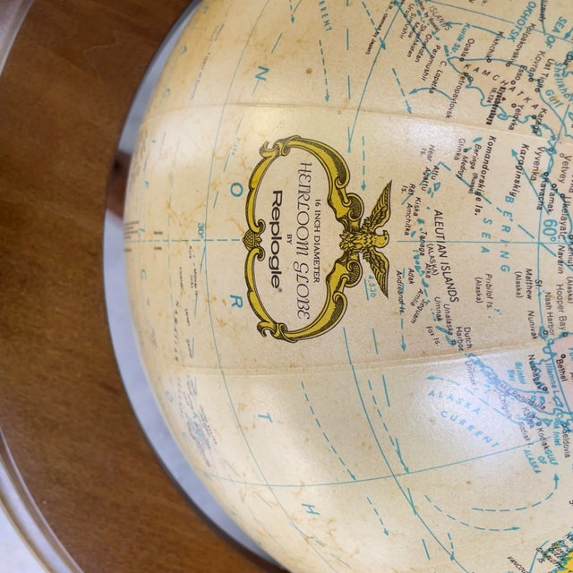 20th Century Illuminated Replogle Globes, Inc. Globe and Stand- 2 Pieces For Sale - Image 9 of 13