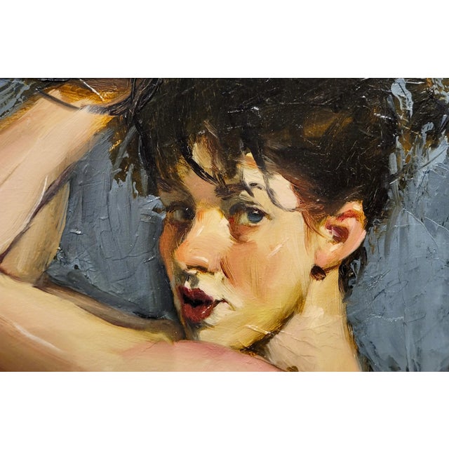 1980s Malcolm Liepke -Young Girl Feeling Sexy -Oil Painting For Sale - Image 5 of 8