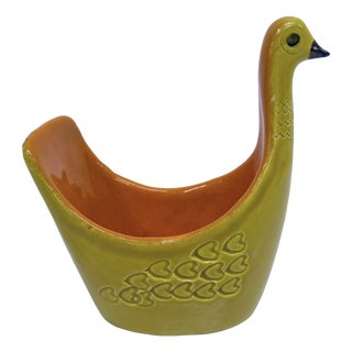 Italian Studio Ceramic Goose Bowl by Aldo Londi for Bitossi, 1960s For Sale