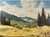 A striking and expansive 1959 mid-century original landscape oil painting on board capturing a tranquil country road...