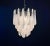 Italian Murano Glass Lattimo Petals Chandelier, 1990s For Sale - Image 4 of 18