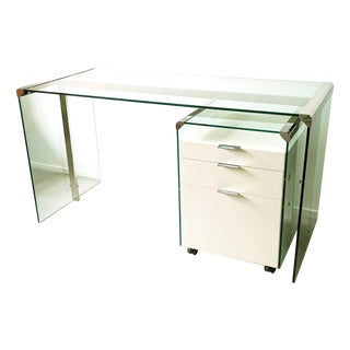 Painted Wood and Chrome-Plated Metal Desk from Gallotti & Radice, 1990s For Sale