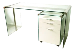 Painted Wood and Chrome-Plated Metal Desk from Gallotti & Radice, 1990s