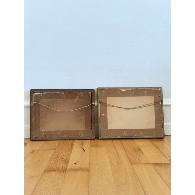 Antique Original Horse Etchings, Circa 1700: Framed Equestrian Prints - a Pair For Sale - Image 14 of 15