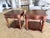 Brown Late 20th Century Pair of Ornate Two-Tier Square Side Tables – Scalloped Parquet Top For Sale - Image 8 of 9