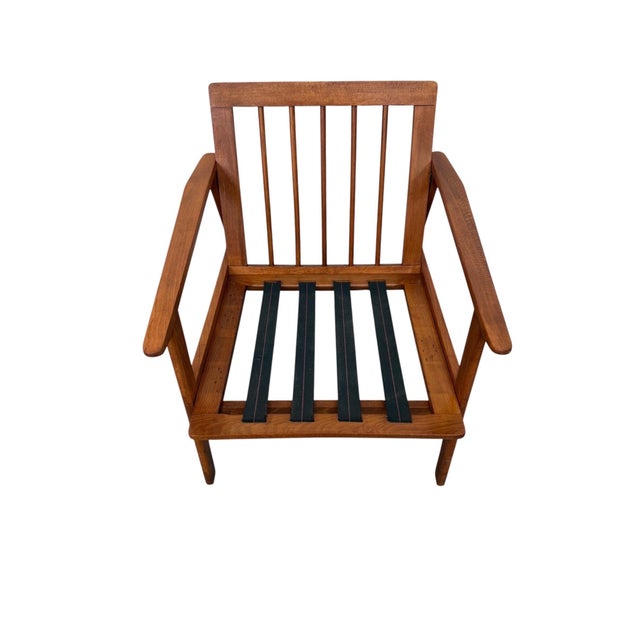 Mid-Century Modern Walnut Arm Chairs - Refinished & Reupholstered! For Sale - Image 10 of 10