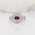 Celtic Inspired East West Mozambique Ruby and Natural Diamond Ring in 14k Gold, Size 6.75 For Sale - Image 4 of 11