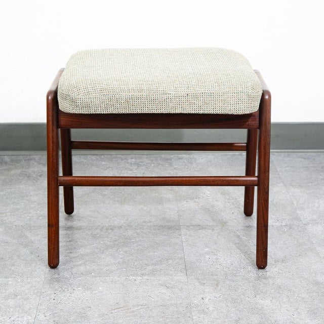 Mid Century Danish Modern Lounge Chair Teak Ottoman Recliner Arm Attributed to Madsen and Schubell for Bovenkamp For Sale - Image 9 of 12