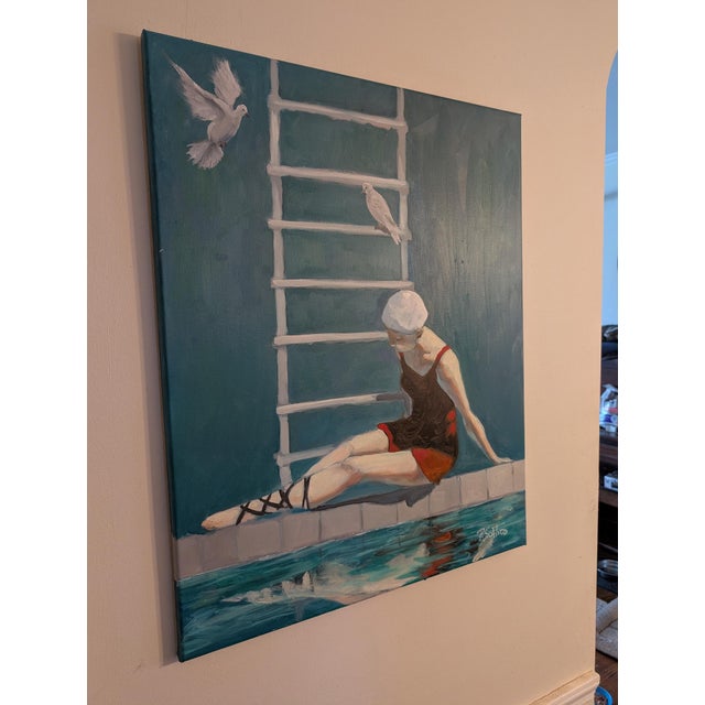 2020s Reflection and Ascension - Oil on Canvas 24x30" by Paul Scaturro (b.1961) For Sale - Image 5 of 5