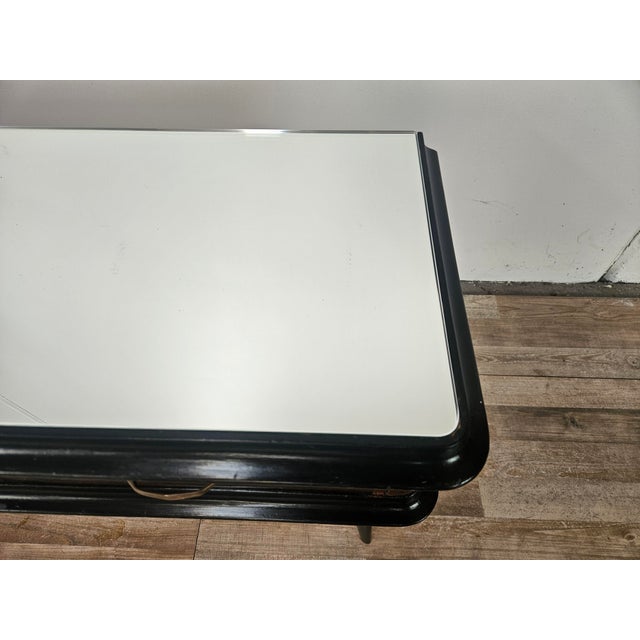 1960s Mahogany-Paneled Entrance or Dressing Table with Mirrored Top, 1960 For Sale - Image 5 of 13