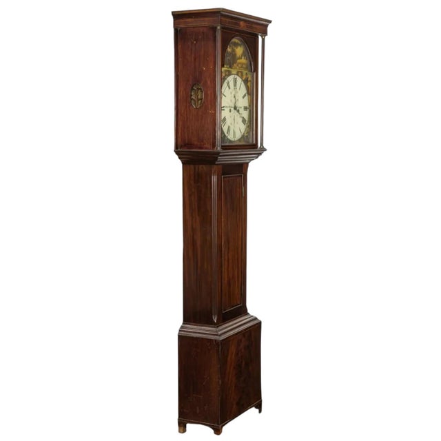 Traditional Antique Early 19th C Mahogany Grandfather Clock by Walter McAdams of Glasgow For Sale - Image 3 of 3