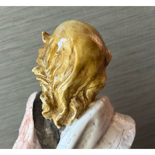 VTG Italian Sculpture of a Mother & Son by Amilcare Santini , 17" T., Heavy For Sale - Image 10 of 12