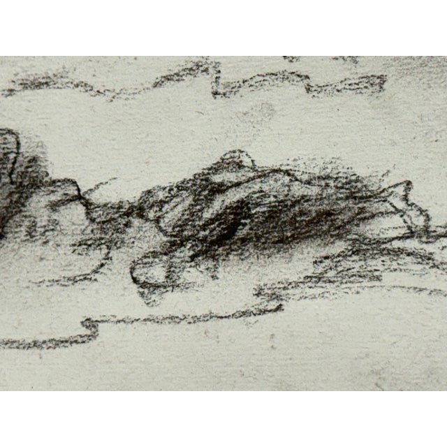 Drawing/Sketching Materials Drawing of European Laborer in Charcoal, Framed For Sale - Image 7 of 12