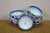Ceramic 46 Pc Vintage Chinese Export Canton Blue & White Porcelain Pagoda Dinnerware Set For Sale - Image 7 of 15