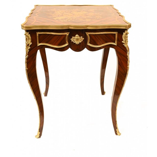 Empire French Side Tables with Inlay Stands in Kingwood, Set of 2 For Sale - Image 6 of 9