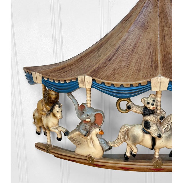 Vintage 1979 Circus Animal Carousel Wall Hanging Sculpture - 22" For Sale - Image 6 of 10