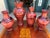 4 Vintage Chinese Realgar Peking Glass Vases For Sale - Image 4 of 7