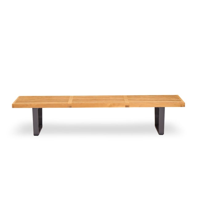 George Nelson for Herman Miller Mid Century Slat Bench This bench measures: 72 wide x 18.5 deep x 14.5 high, with a seat...