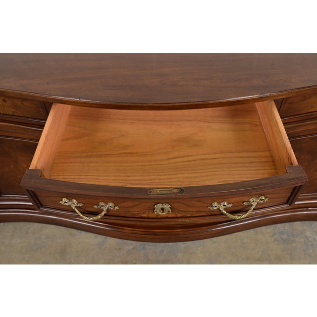 Wood Karges French Regency Louis XVI Carved Walnut and Parcel Gilt Sideboard or Bar Cabinet For Sale - Image 7 of 13