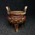 Vintage Chinese Archaic-Style Stone Censer With Twin Handles and Floral Relief Carvings For Sale - Image 9 of 9