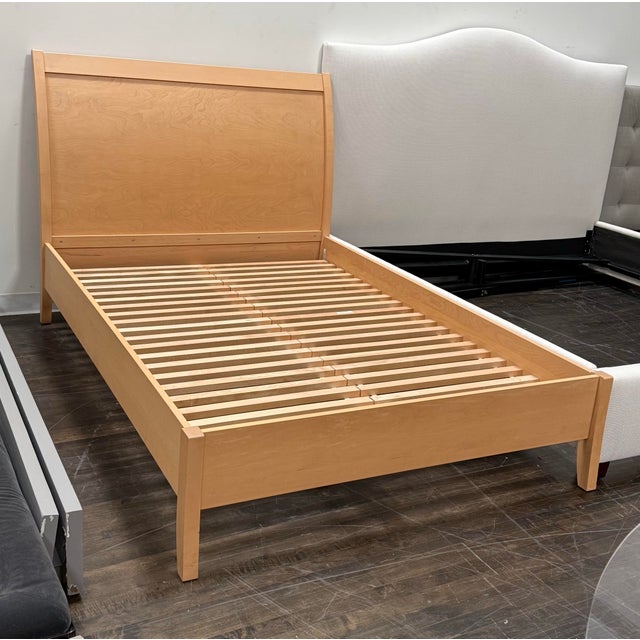 Contemporary Full Size Baronet Furniture Solid Maple Panel Bed Frame For Sale - Image 3 of 12