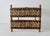 Vintage French Beechwood and Tapestry Folding Luggage Rack Nailhead Detail For Sale - Image 14 of 18