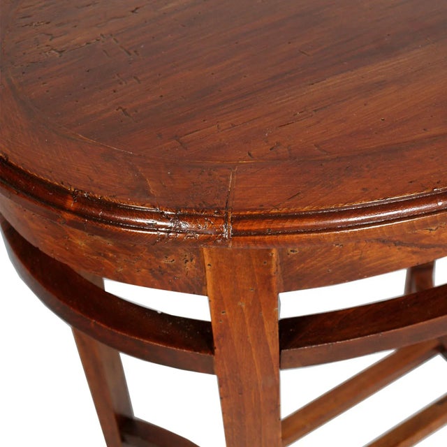 Oval Walnut Occasional Table by Josef Hoffmann for Wiener Werkstätte, 1910s For Sale - Image 5 of 8