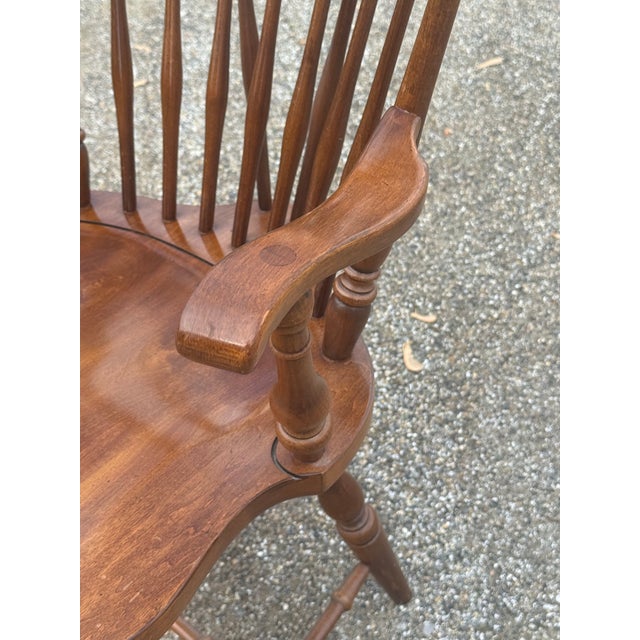 Vintage Pennsylvania House Duxbury Cherry Windsor Chairs - Set of 6 For Sale - Image 9 of 12