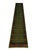 A vivid green field carries two rows of repeating octagonal motifs, with smaller geometric accents between them. Red...