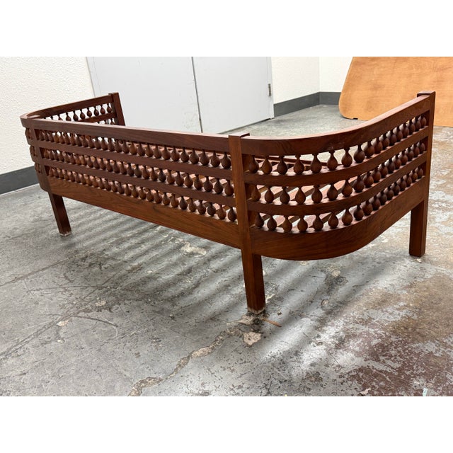 Moroccan Mousharabi Day Bed/Settee, Mid 20th Century For Sale - Image 9 of 12