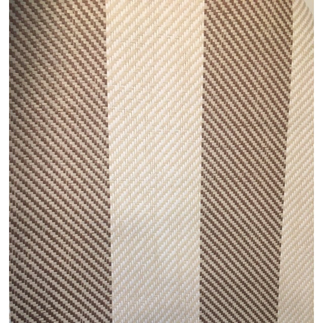 Contemporary Schuhmacher Grasscloth Herringbone Brown & White Wallpaper
