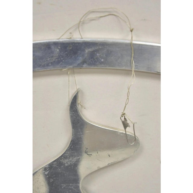 Vintage Phyllis Mark 40" Polished Steel Chrome Hanging Wind Chime Sculpture For Sale - Image 10 of 12