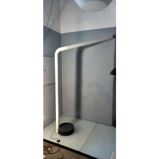 Iron and Acrylic Glass Tube and Neon Inner Cast Floor Lamp, 1970s For Sale - Image 12 of 12