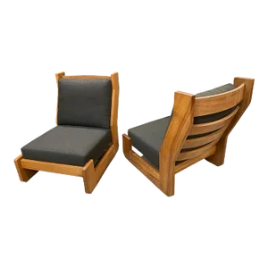 Pair of Lounge Chairs, Maison Regain, France, 1980's