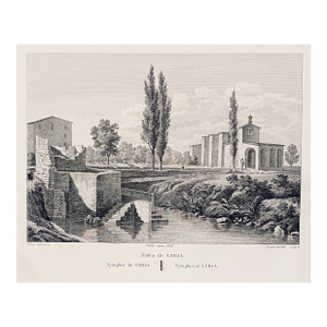 Antique Temple of the Nymphs Engraving