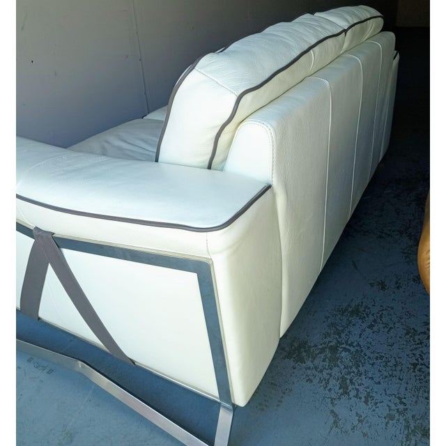Violino Full Grain Leather Sofa For Sale - Image 10 of 10