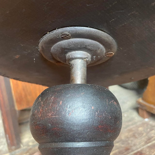 Late 1800s Victorian Piano Stool With Cast Iron Feet For Sale - Image 4 of 7